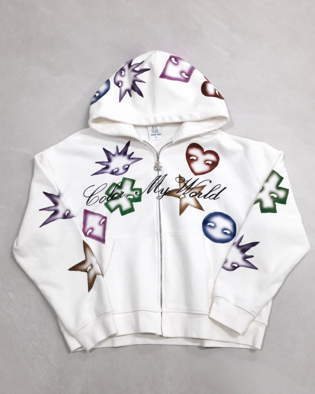 White oversize hoodie