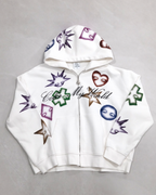White oversize hoodie